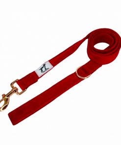 Alternative view of Hanz and Oley-Velvet Leash Red Rose 1.2m