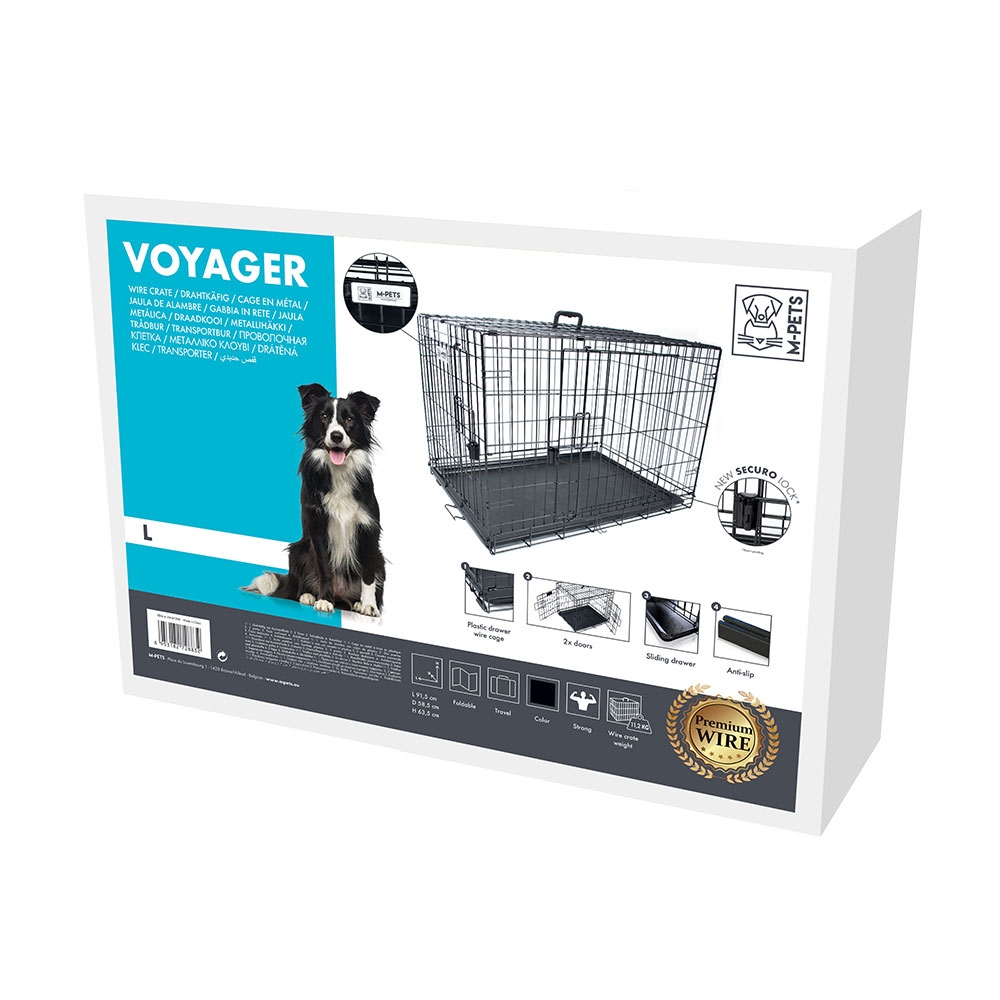 M-PETS Voyager Wire Crate L (L91,5 x W58,5 x H63,5cm)