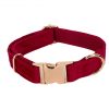 Hanz and Oley- Velvet Collar Red Rose