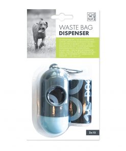 M-PETS Waste Bag Dispenser Blue +30 bags (2x15)