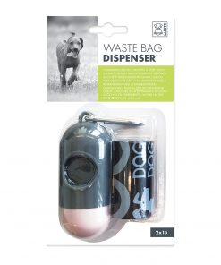 M-PETS Waste Bag Dispenser Pink +30 bags (2x15)