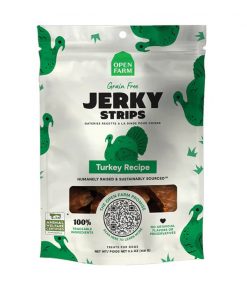 Open Farm Grain Free Jerky Strips Turkey Dog Treat 158G