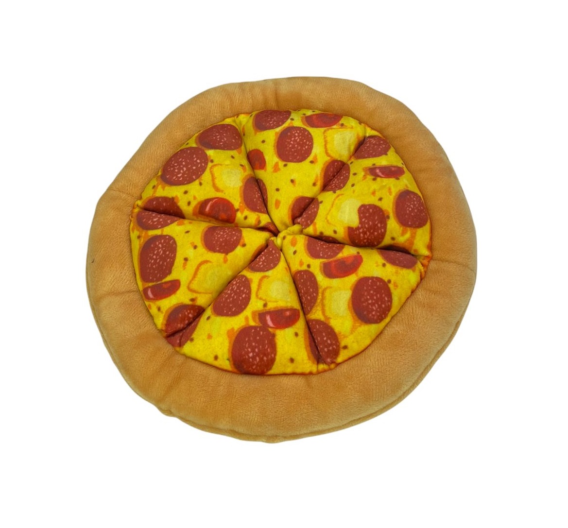 Pepperoni Pizza crinkle and Squeak toy 23cm