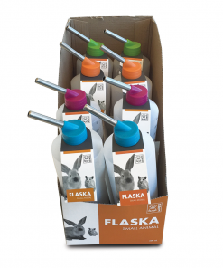 M-PETS Flaska 600ml Drinking Bottle - Display Box of 8pcs mixed colors