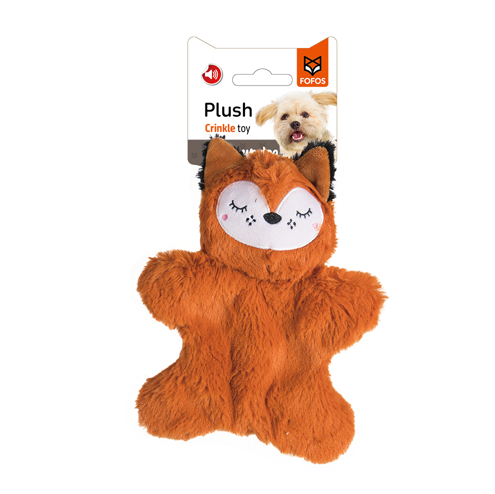 FOFOS Glove Plush Fox Dog Toy