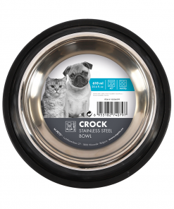 M-PETS Crock Stainless Steel Bowl M-16cm*4.8cm*21.5cm