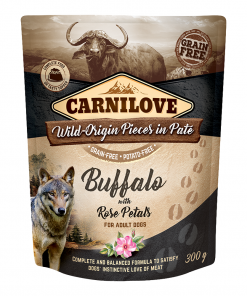 Carnilove Buffalo with Rose Blossom for Adult Dogs (Wet Food Pouches)