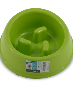 M-PETS Melamine High Back Slow Down Bowl Green 450ml