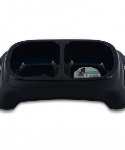 M-PETS Plastic Double Bowl Navy Blue 2x650ml
