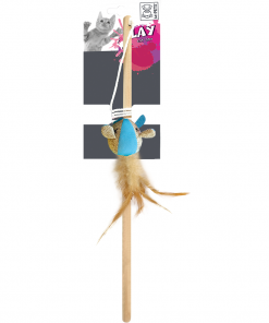 M-PETS Mouse Cat Wand Assorted Colors