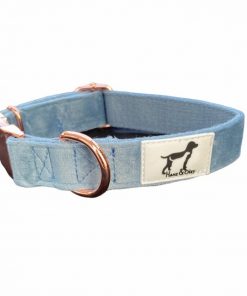 Hanz and Oley- Collar Stonewash Denim Blue